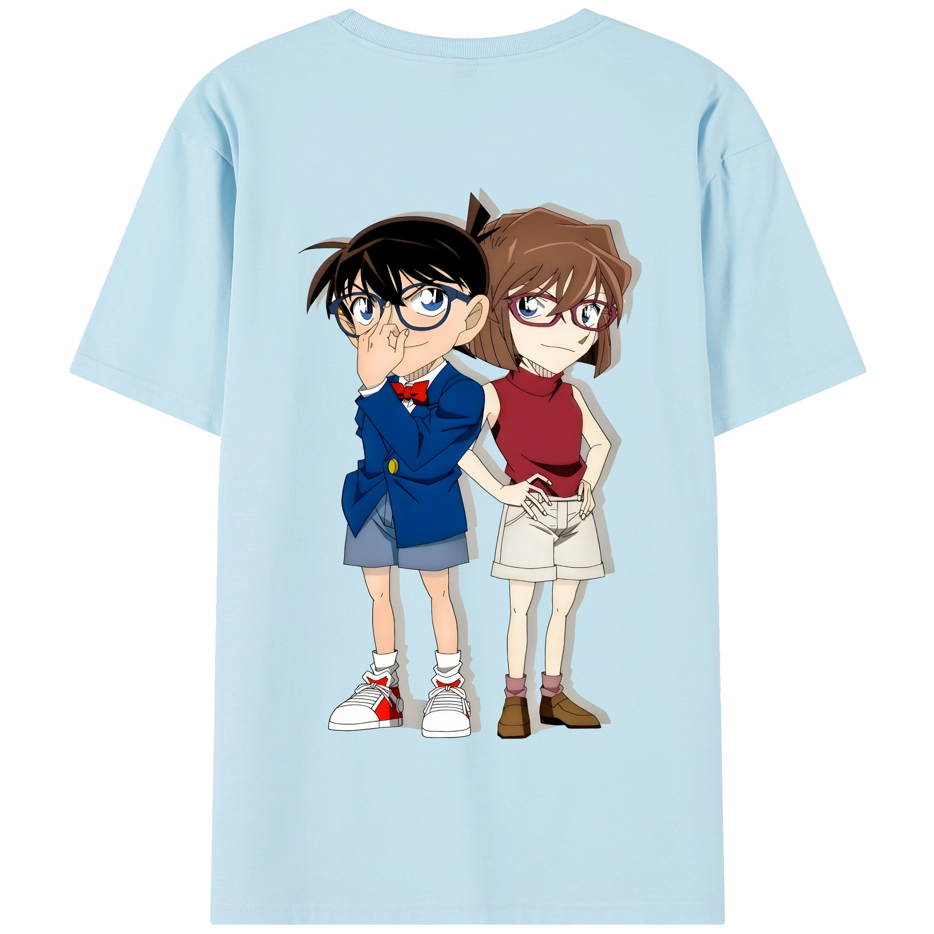 （画像用） 名探偵コナン 灰原 哀 はいばら あい Detective Conan Anita Hailey、Vi Graythorn Haibara Ai 綿100％半袖Tシャツ（背面プリント）